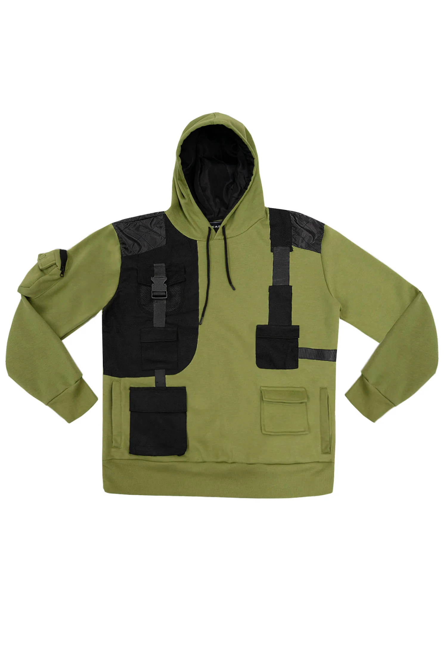 Men's Brigade Utility Cargo Pockets Fleece Hoodie - Image 4