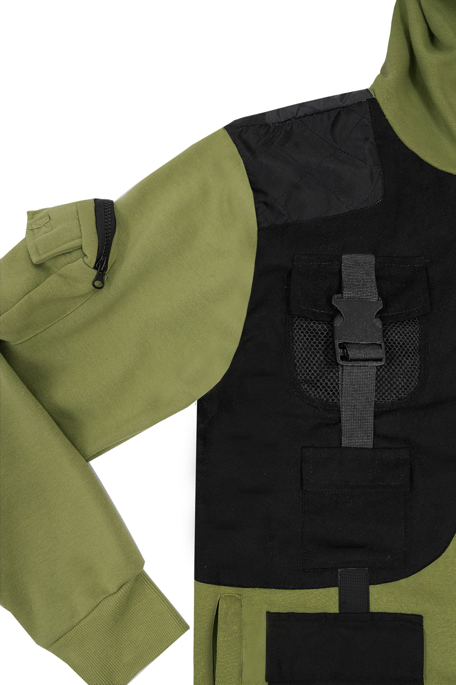 Men's Brigade Utility Cargo Pockets Fleece Hoodie - Image 6