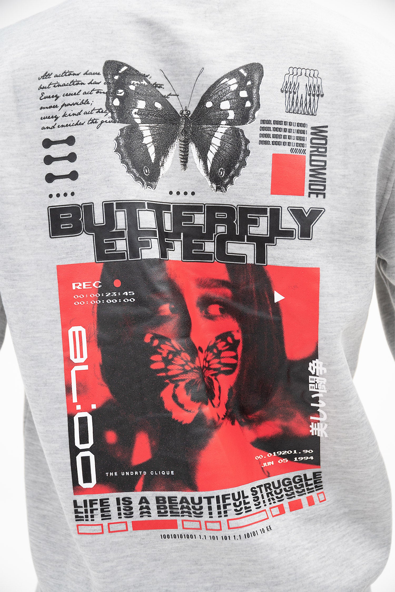 Men's Butterfly Effect Long Sleeve Graphic Crewneck Sweatshirt - Image 10