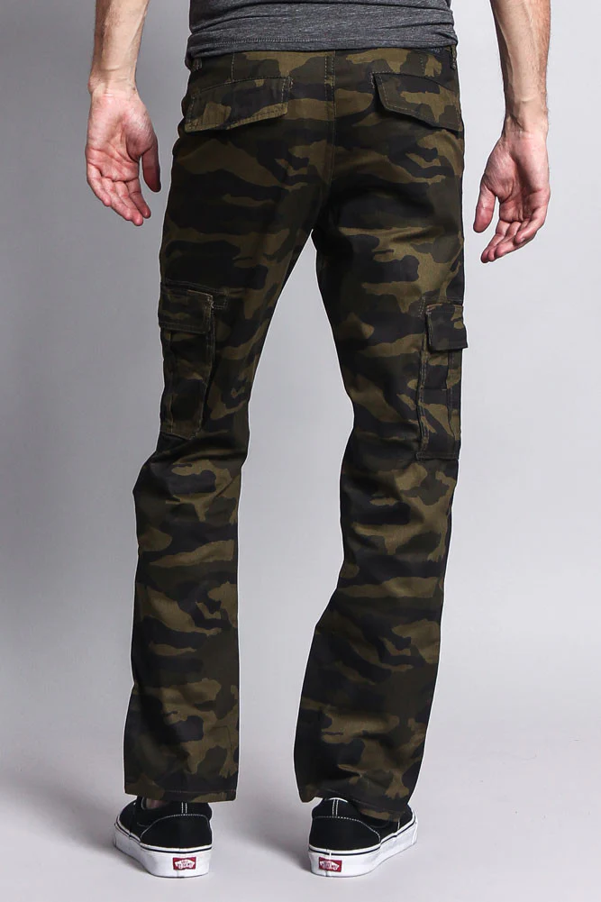 Men's Camo Cargo Slim Fit Pants - Image 13