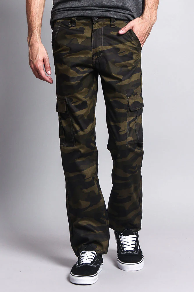 Men's Camo Cargo Slim Fit Pants - Image 15
