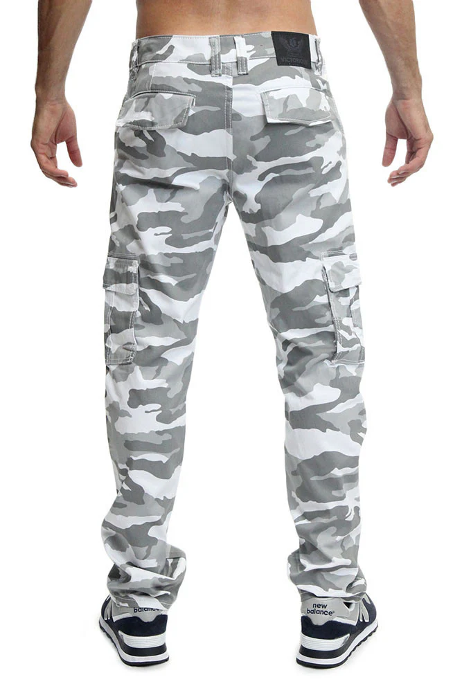 Men's Camo Cargo Slim Fit Pants - Image 18