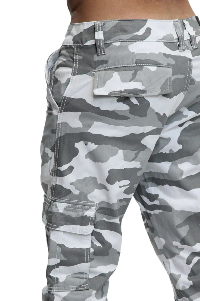 Men's Camo Cargo Slim Fit Pants - Image 19