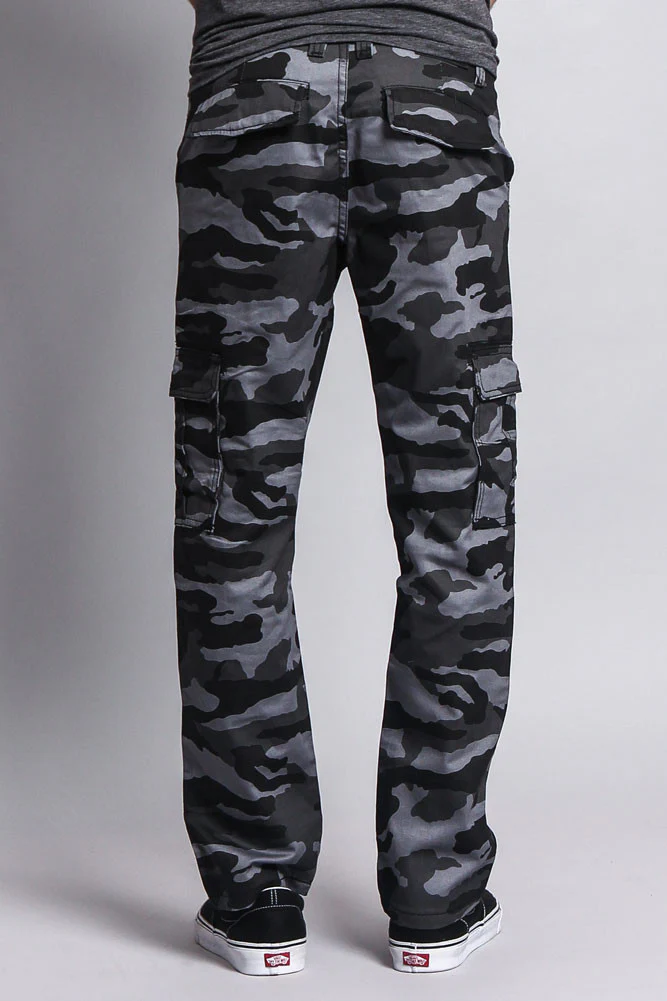 Men's Camo Cargo Slim Fit Pants - Image 4