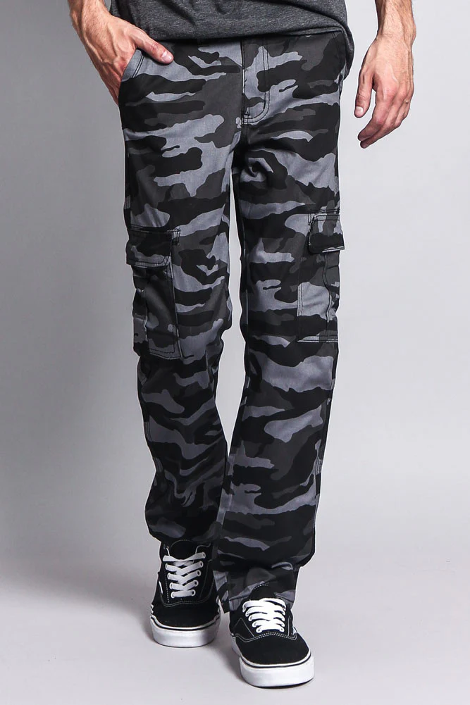Men's Camo Cargo Slim Fit Pants - Image 6