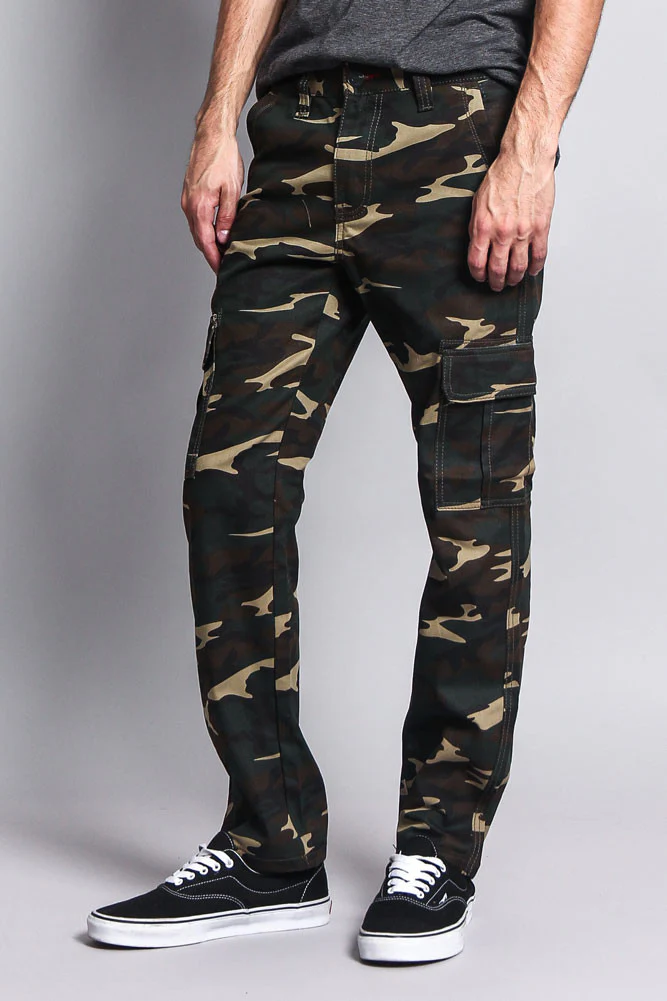 Men's Camo Cargo Slim Fit Pants - Image 7