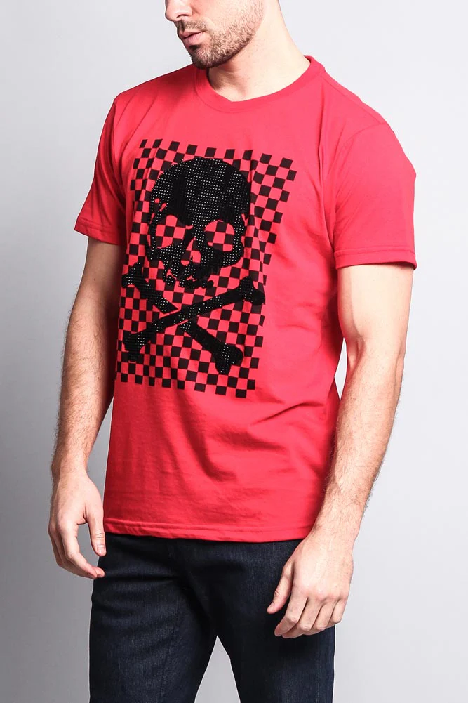 Men's Checkered Skull T Shirt - Image 12