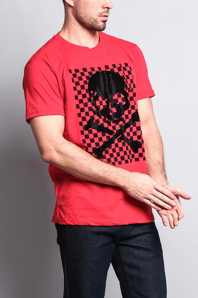 Men's Checkered Skull T Shirt - Image 14