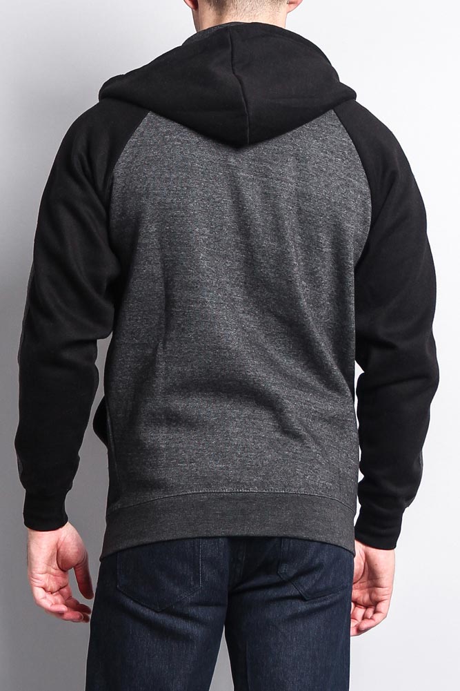 Men's Contrasting Two Striped Zip Up Hoodie - Image 17