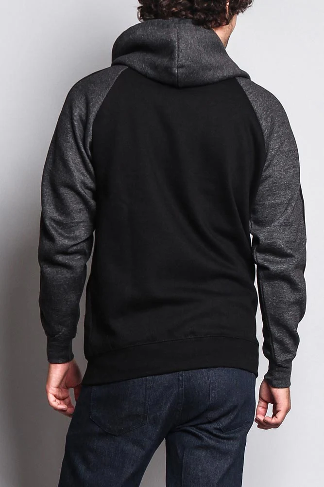 Men's Contrasting Two Striped Zip Up Hoodie - Image 2