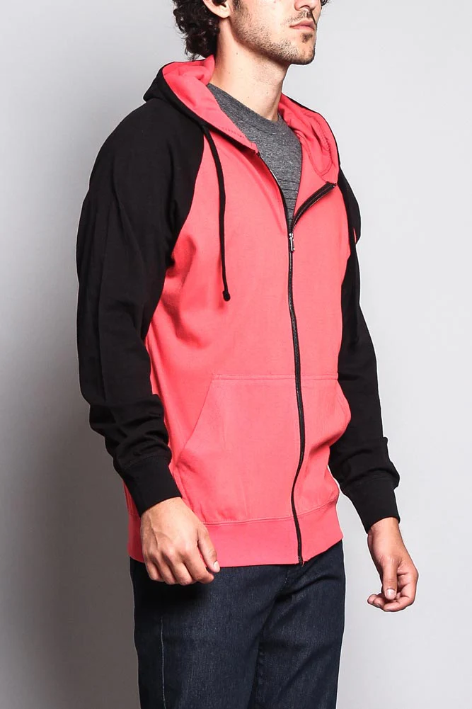 Men's Contrasting Zip Up Hoodie - Image 12