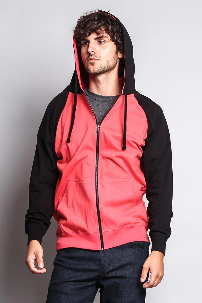 Men's Contrasting Zip Up Hoodie - Image 13