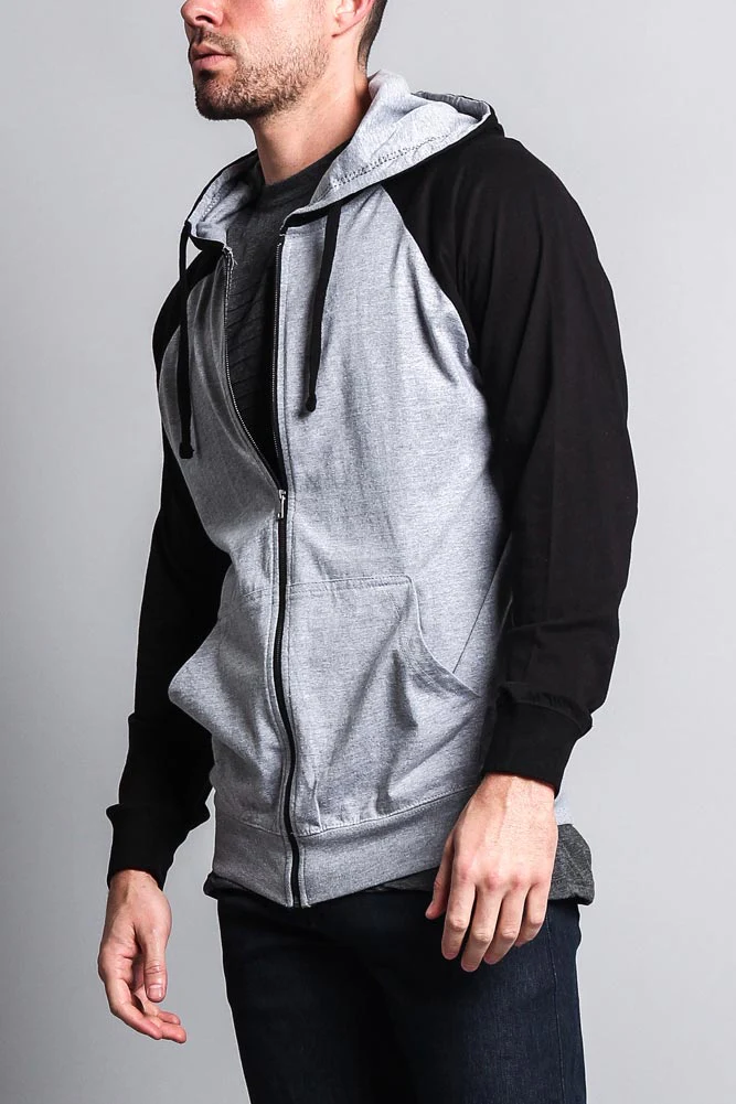 Men's Contrasting Zip Up Hoodie - Image 17