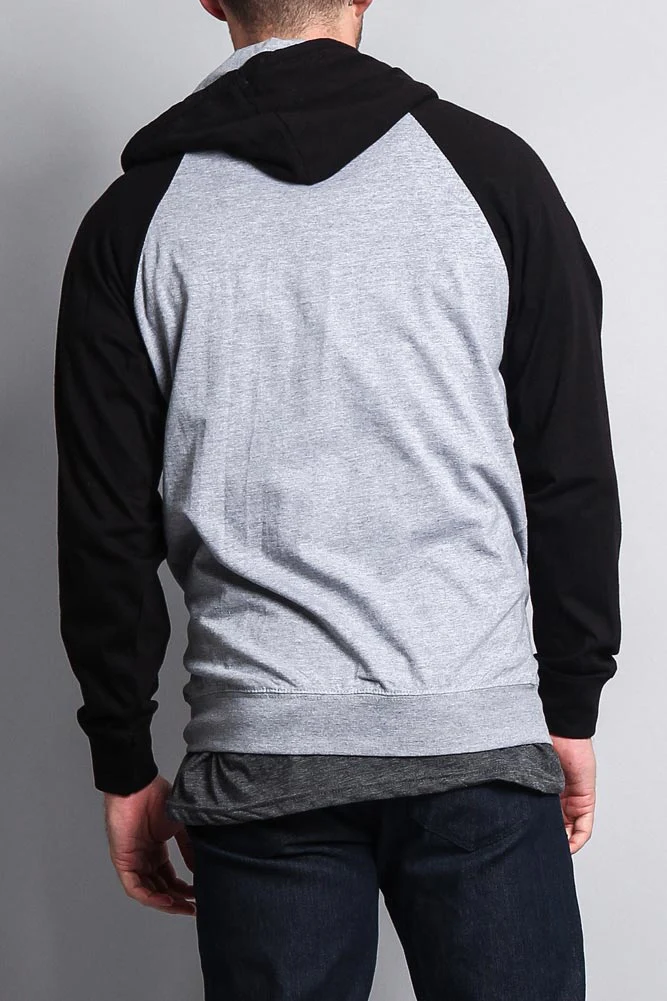 Men's Contrasting Zip Up Hoodie - Image 18