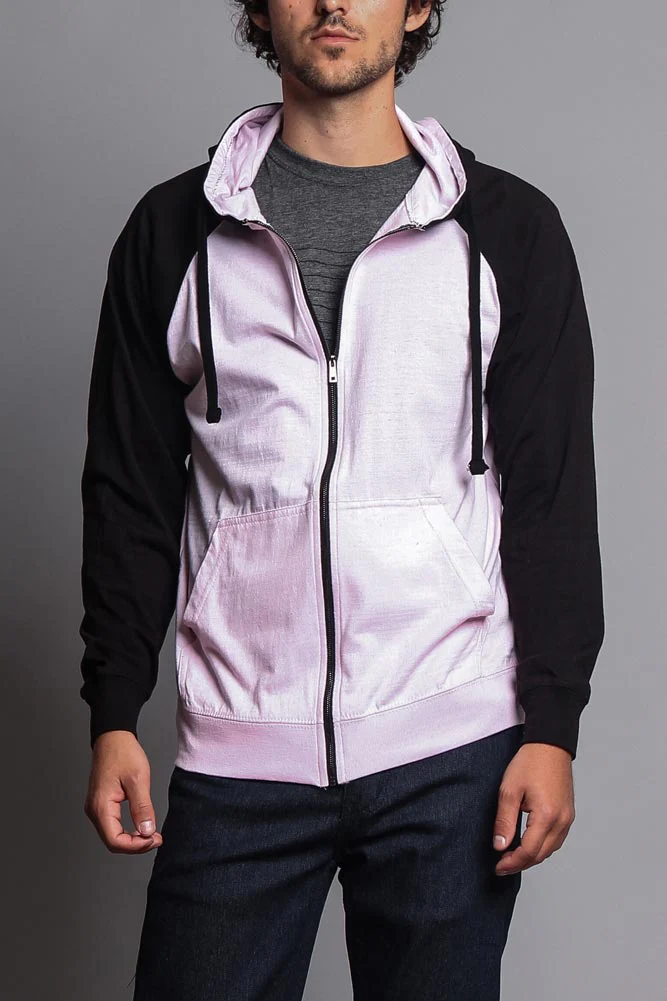 Men's Contrasting Zip Up Hoodie - Image 2