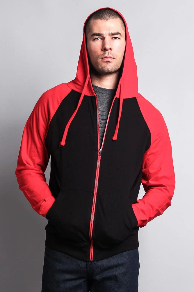 Men's Contrasting Zip Up Hoodie - Image 26