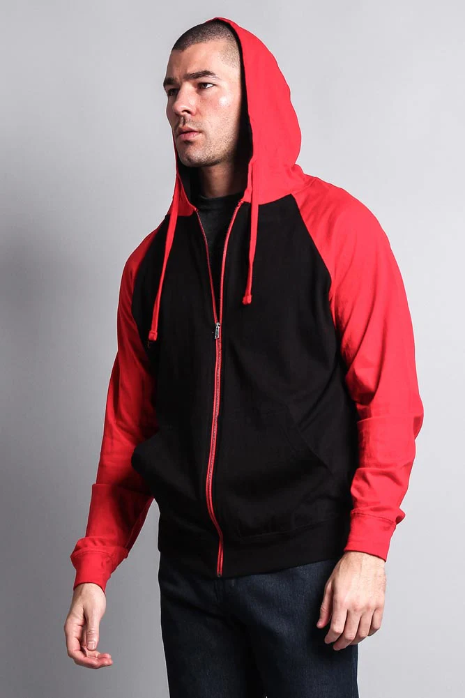 Men's Contrasting Zip Up Hoodie - Image 27