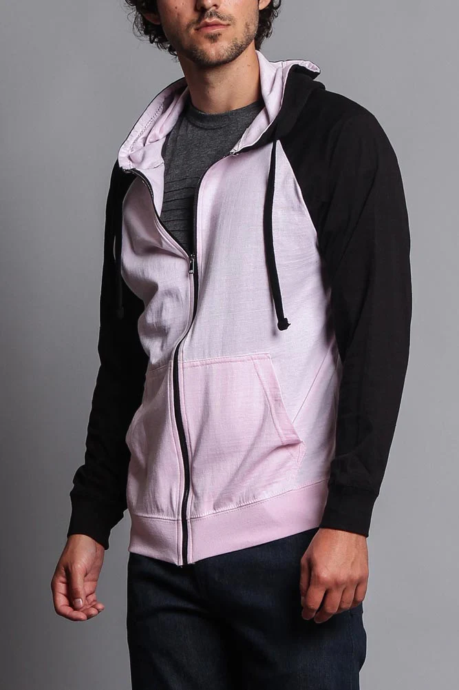 Men's Contrasting Zip Up Hoodie - Image 3