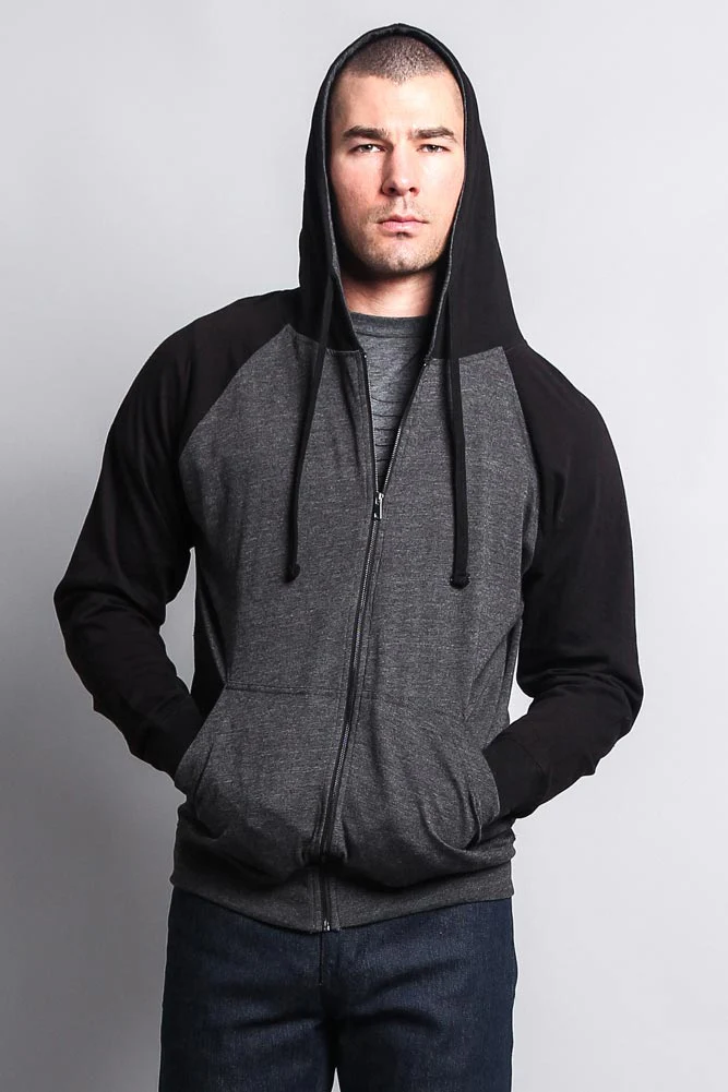 Men's Contrasting Zip Up Hoodie - Image 33