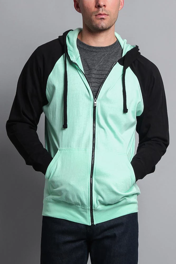 Men's Contrasting Zip Up Hoodie - Image 36