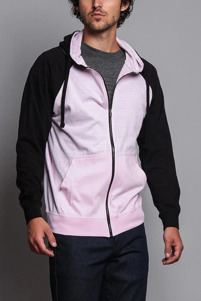 Men's Contrasting Zip Up Hoodie - Image 5