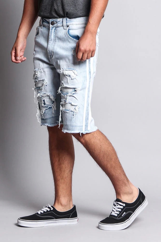 Men's Distressed Tape Shorts - Image 11