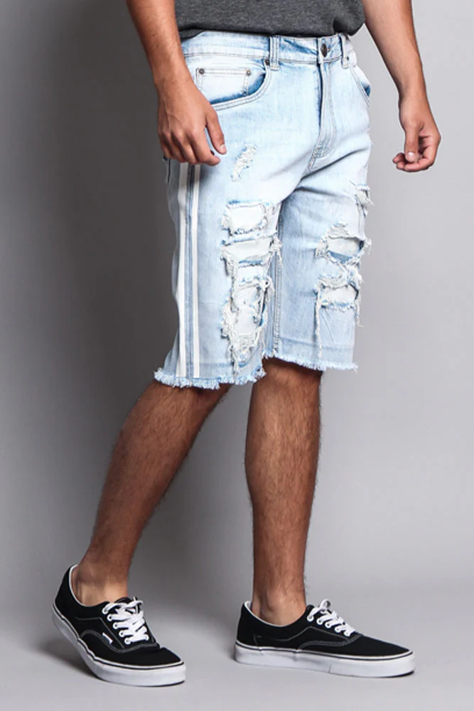 Men's Distressed Tape Shorts - Image 13