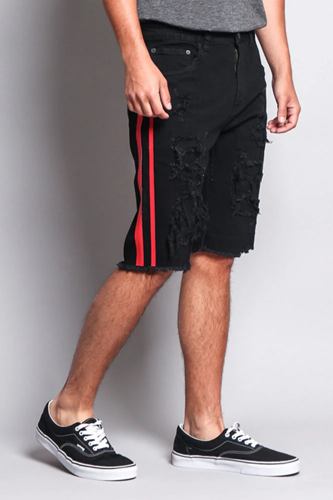 Men's Distressed Tape Shorts - Image 3
