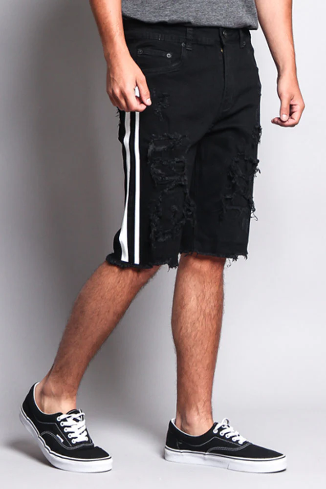 Men's Distressed Tape Shorts - Image 8
