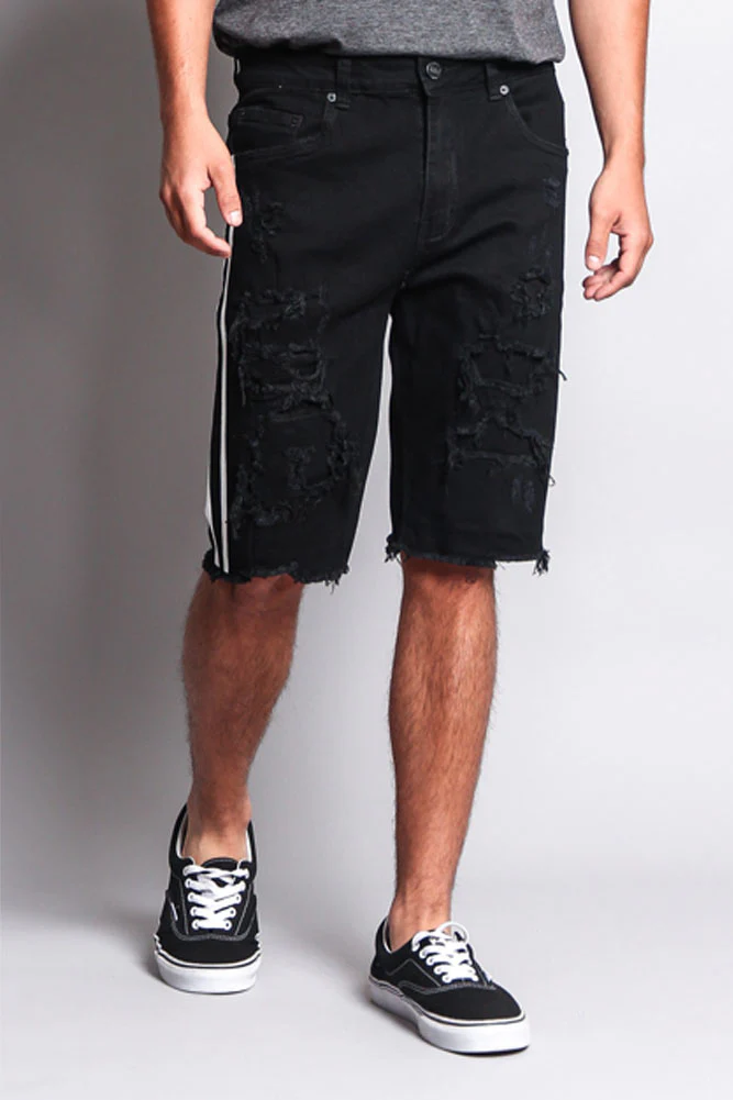 Men's Distressed Tape Shorts - Image 9