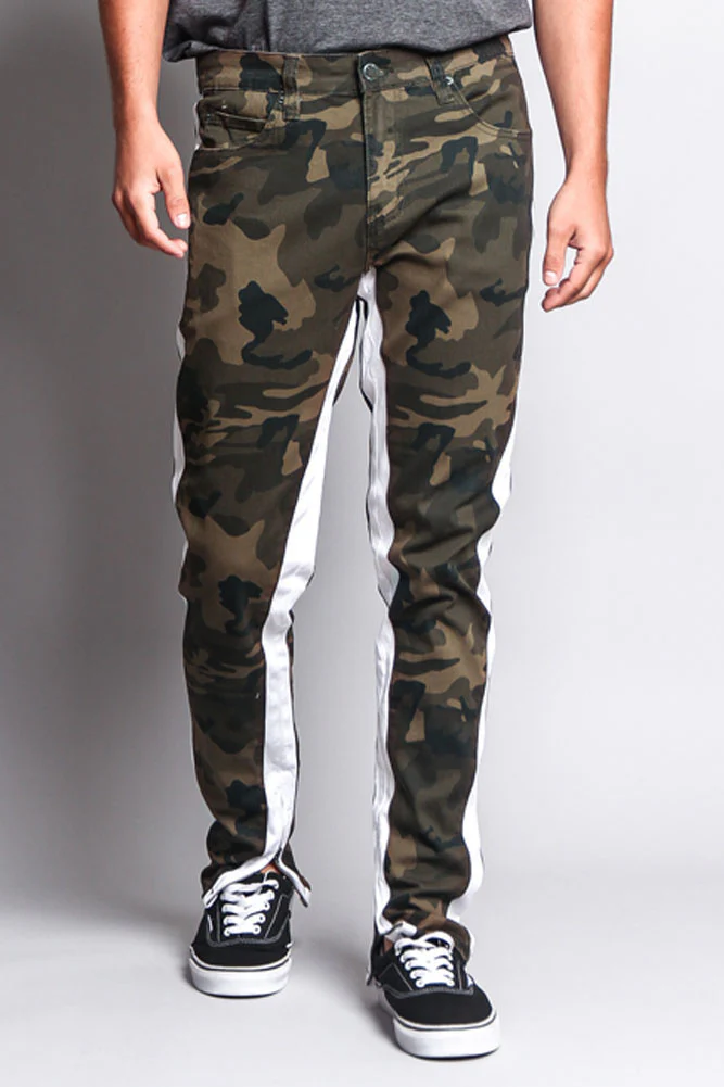Men's Double Taped Track Style Camo Pants - Image 11
