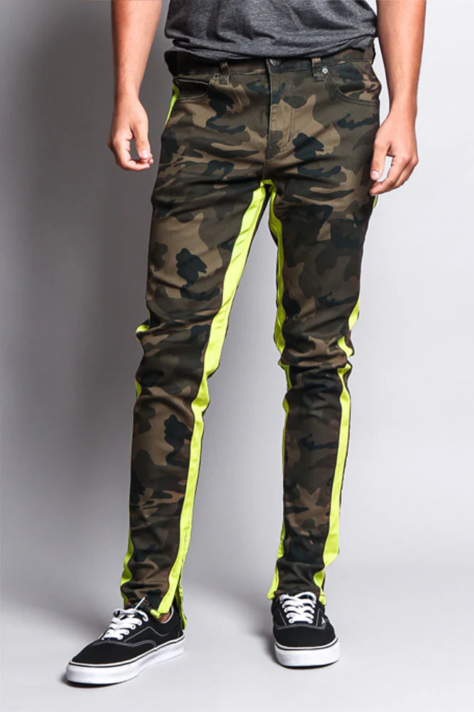 Men's Double Taped Track Style Camo Pants - Image 13