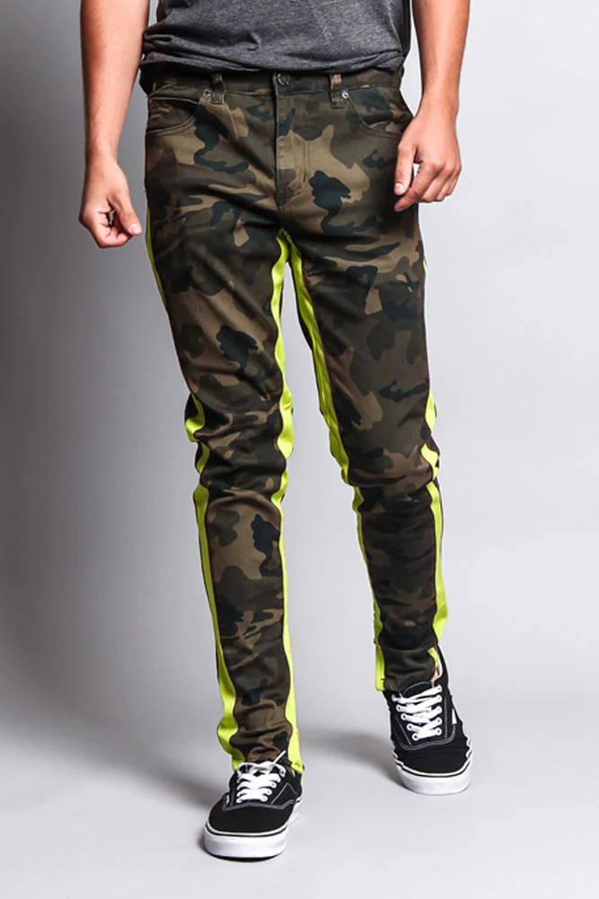 Men's Double Taped Track Style Camo Pants - Image 17