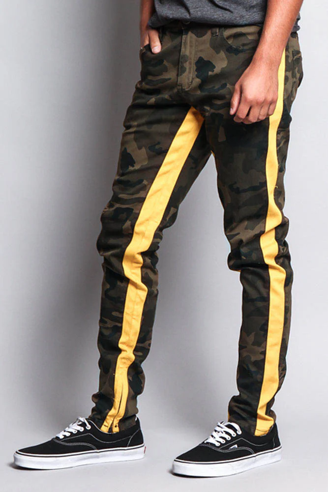 Men's Double Taped Track Style Camo Pants - Image 20