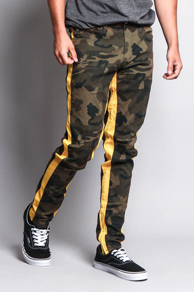 Men's Double Taped Track Style Camo Pants - Image 22