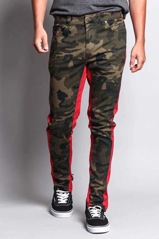 Men's Double Taped Track Style Camo Pants - Image 5