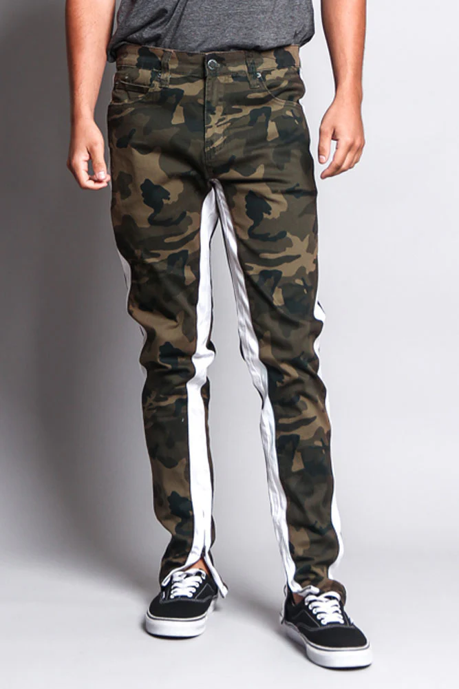 Men's Double Taped Track Style Camo Pants - Image 7