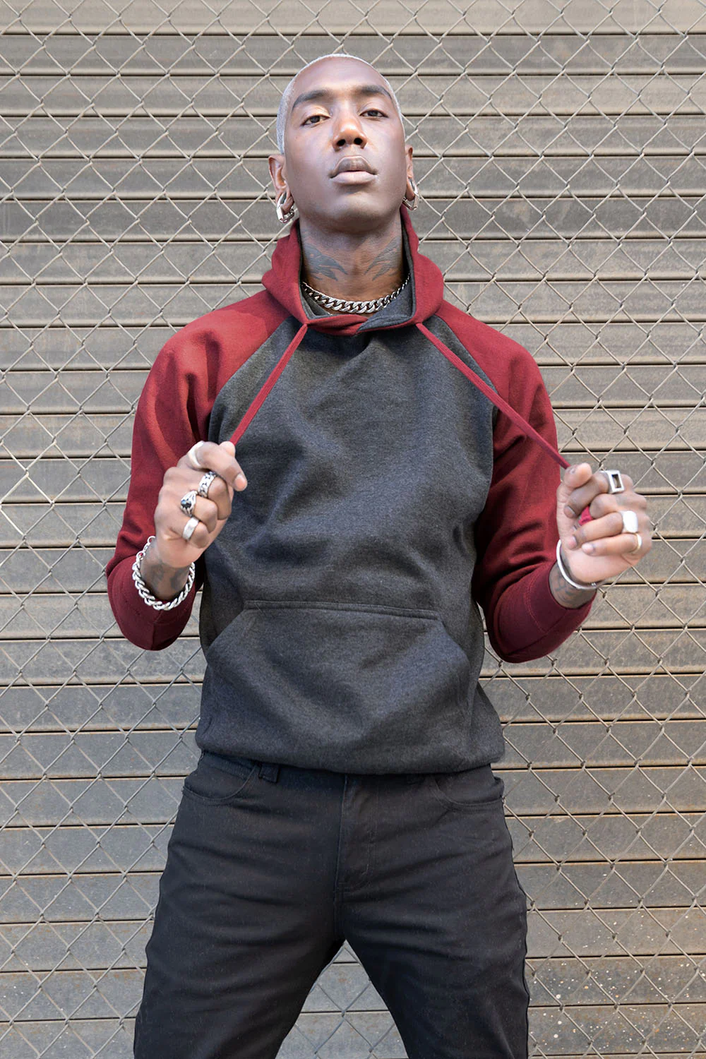 Contrast Raglan Sleeve Pullover Hoodie (New Colorways) - Image 13