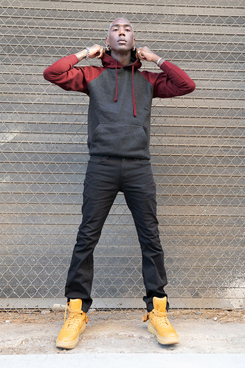 Contrast Raglan Sleeve Pullover Hoodie (New Colorways) - Image 16