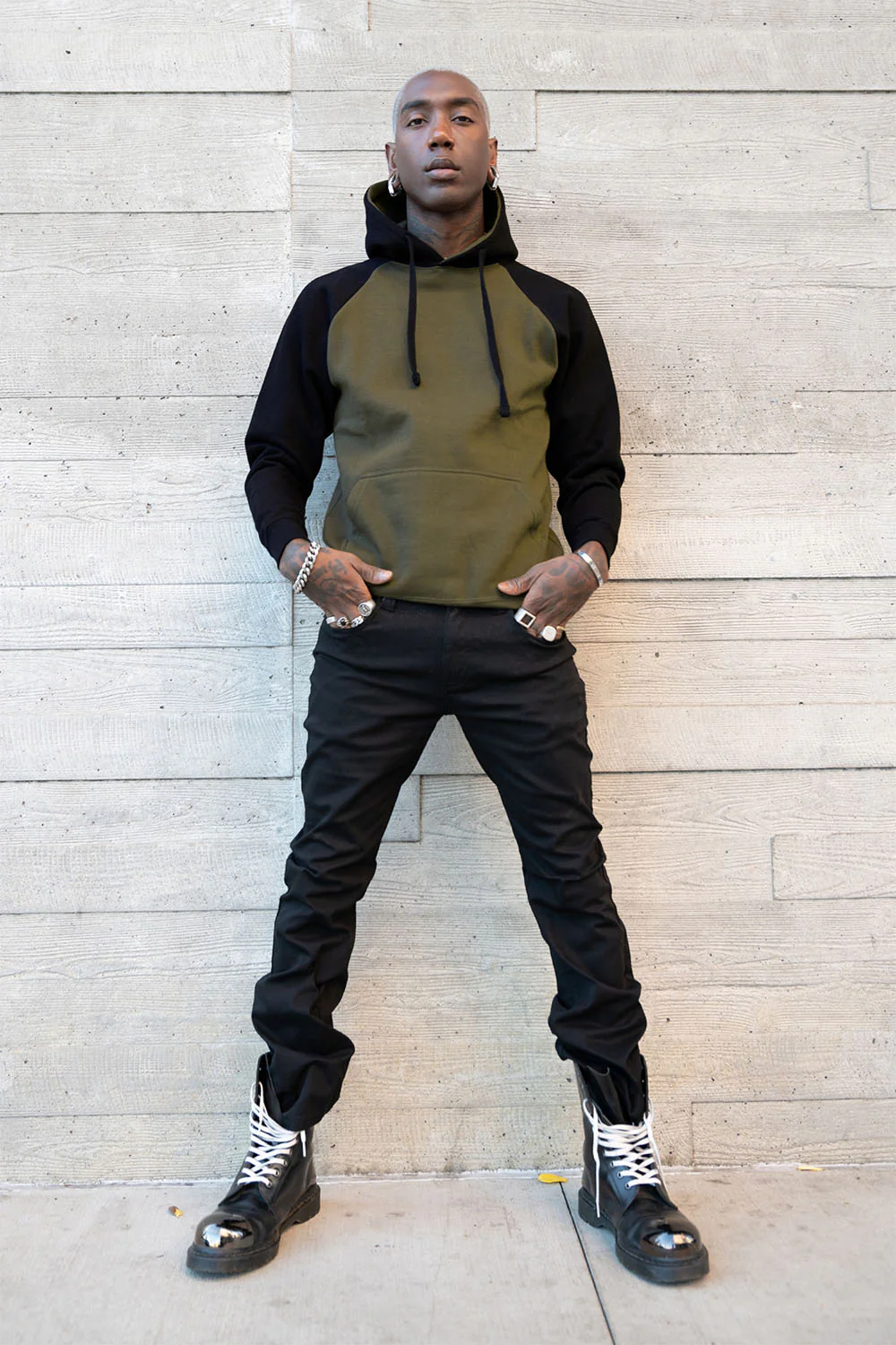 Contrast Raglan Sleeve Pullover Hoodie (New Colorways) - Image 23
