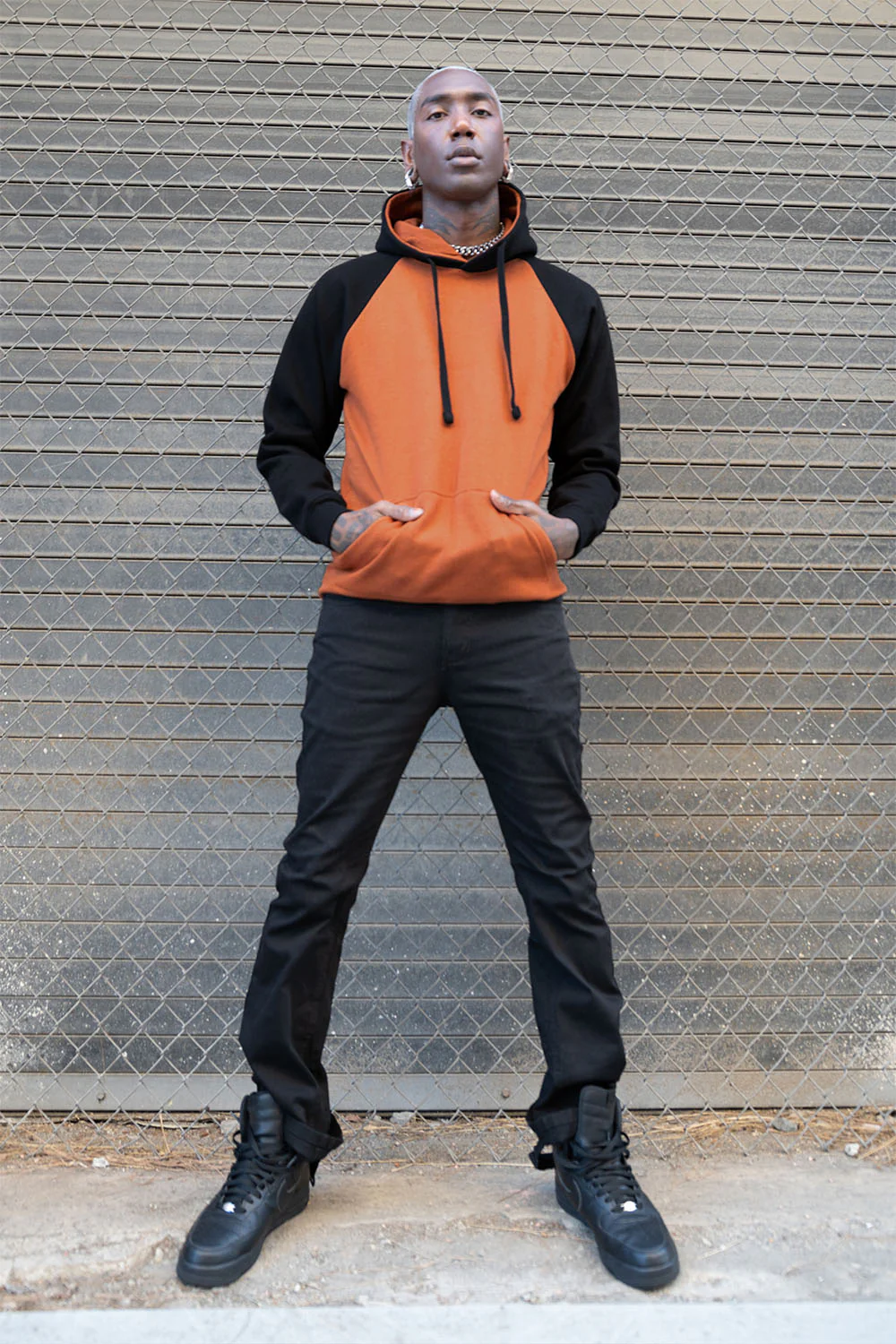 Contrast Raglan Sleeve Pullover Hoodie (New Colorways) - Image 4