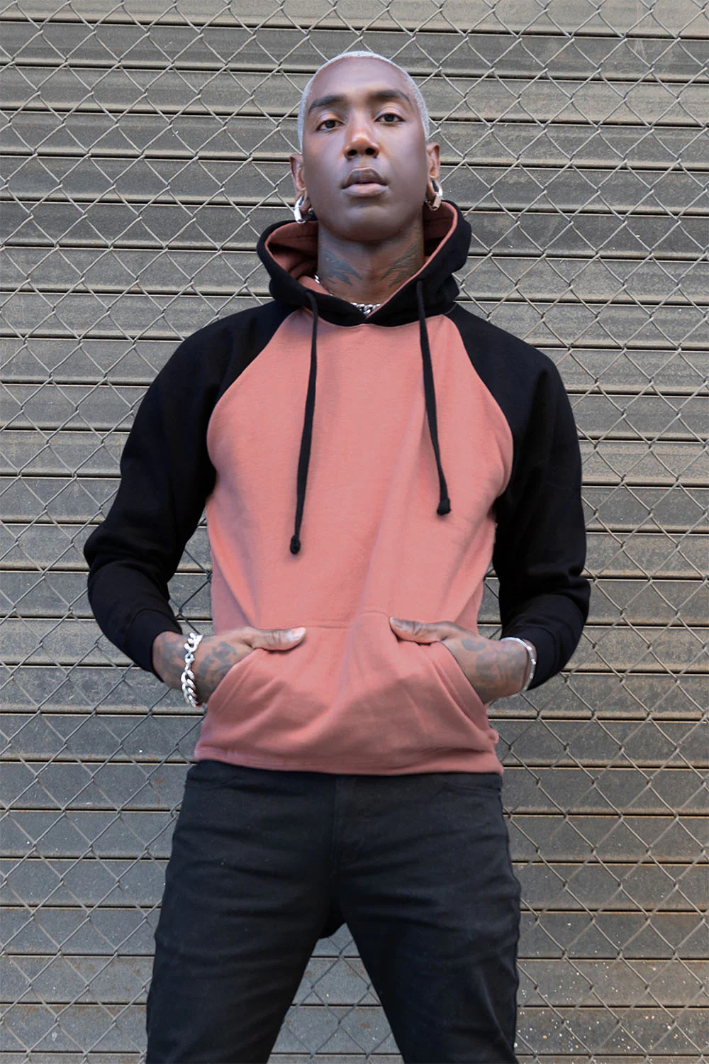 Contrast Raglan Sleeve Pullover Hoodie (New Colorways) - Image 7