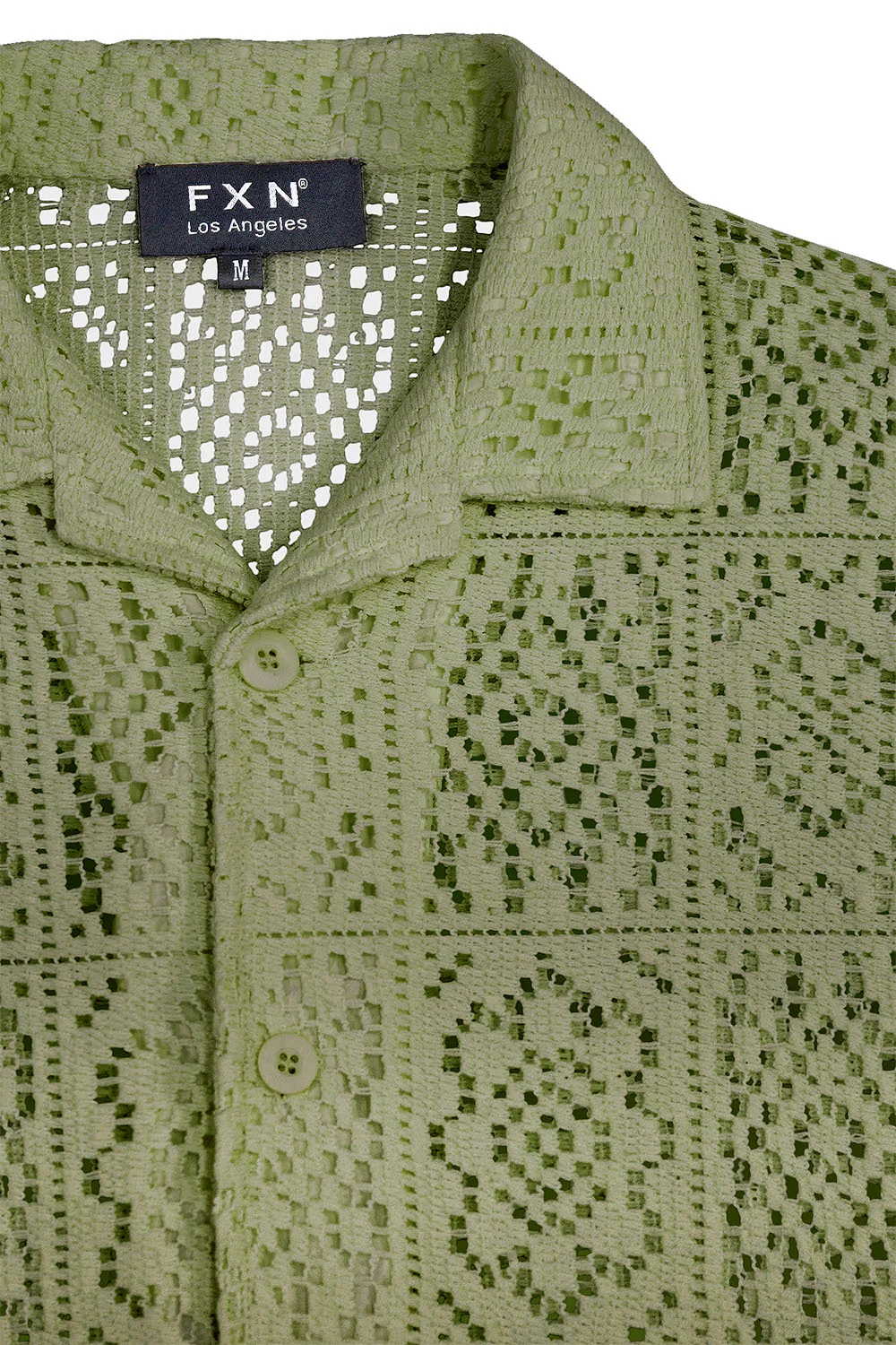 Crochet Knit Sweater Shirt - Image 3
