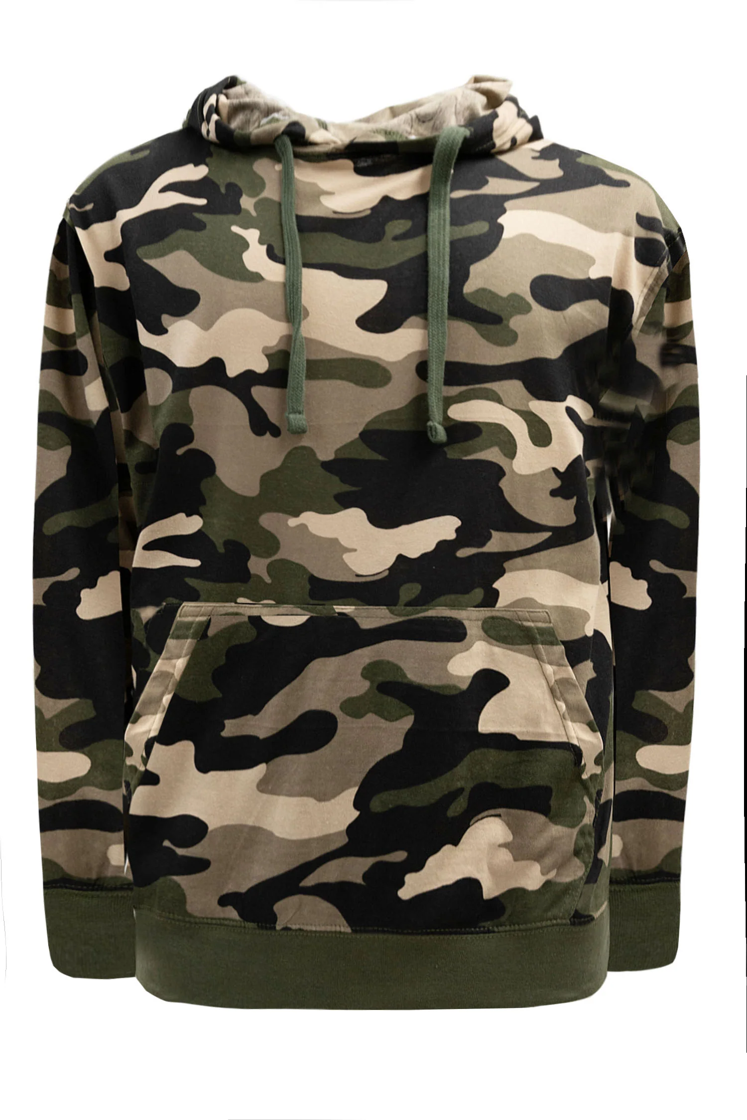 Men's Essential Cross-Dyed Heather Jersey Pullover Hoodie (New Camo) - Image 4
