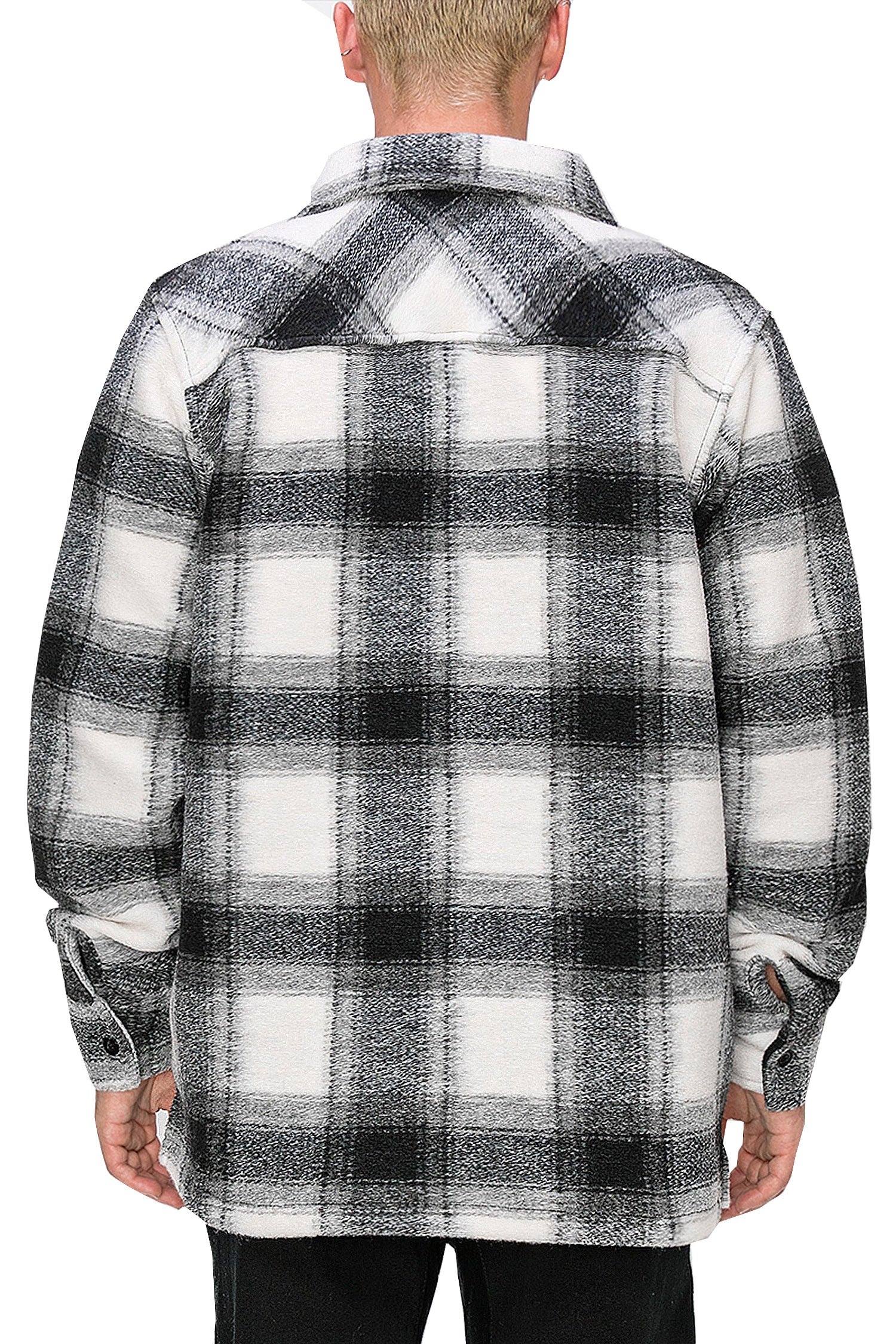 Men's Essential Felted Plaid Overshirts - Image 3