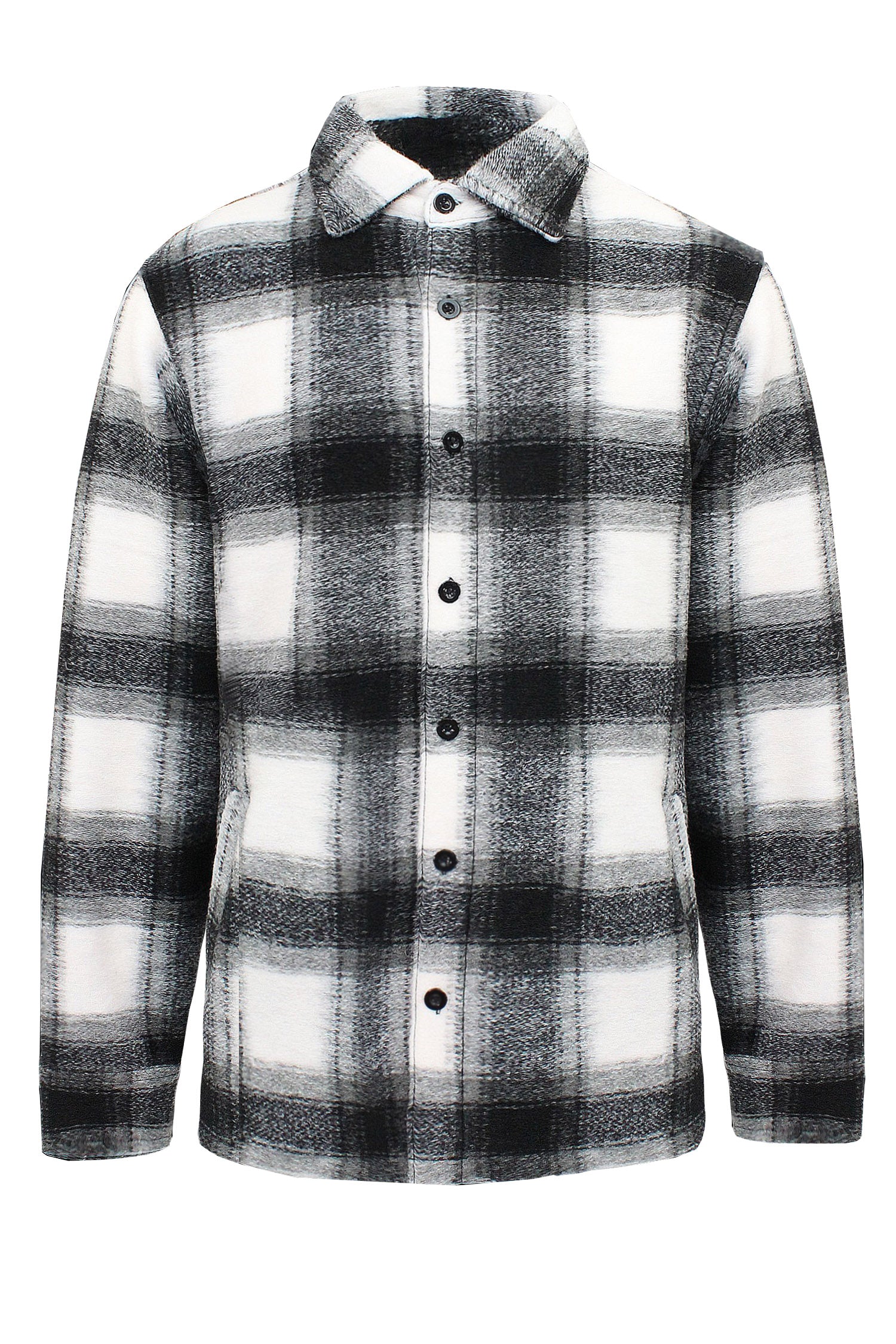 Men's Essential Felted Plaid Overshirts - Image 4