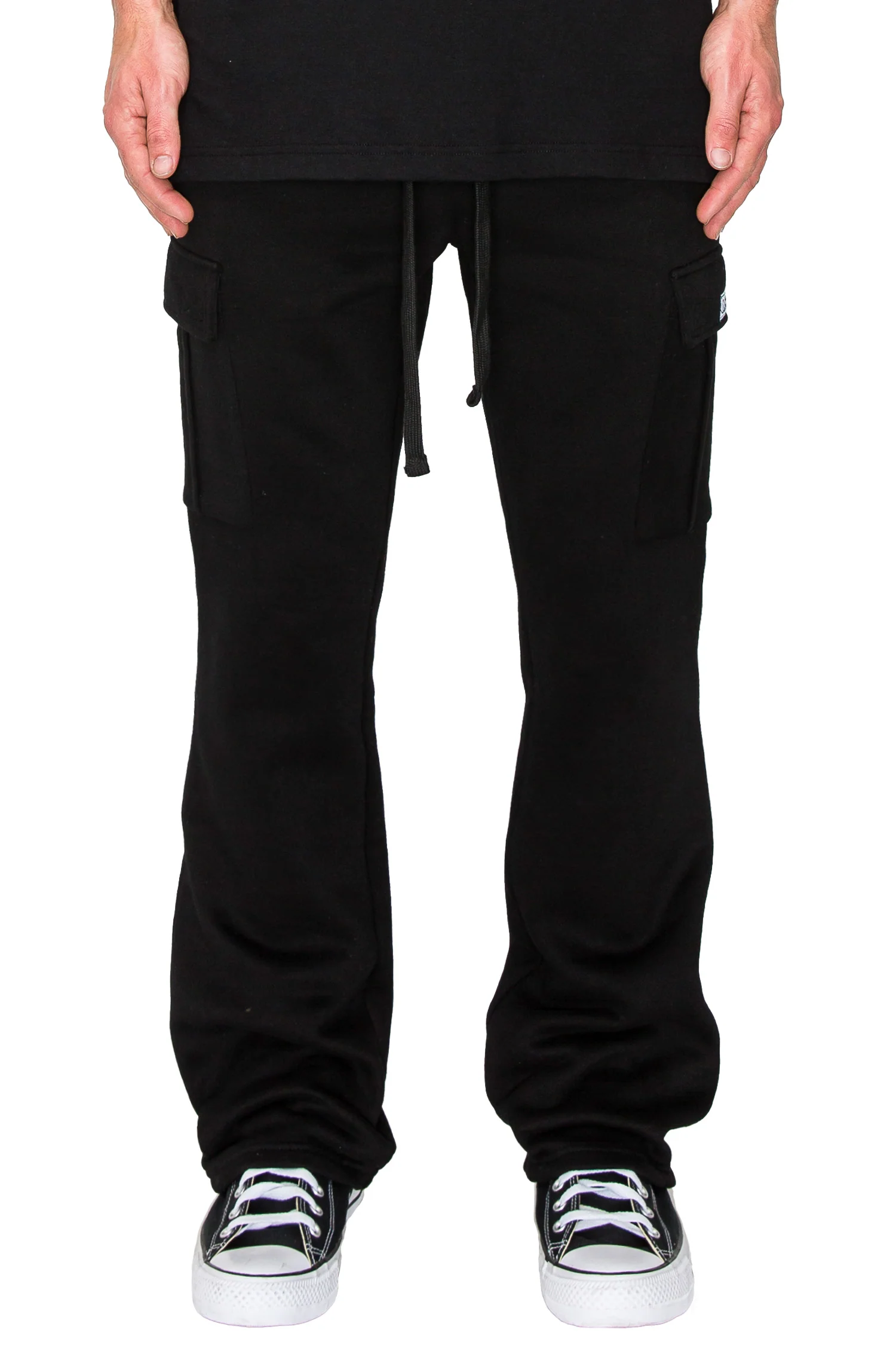 Men's Essential Flared Cargo Fleece Sweat Pants - Image 6