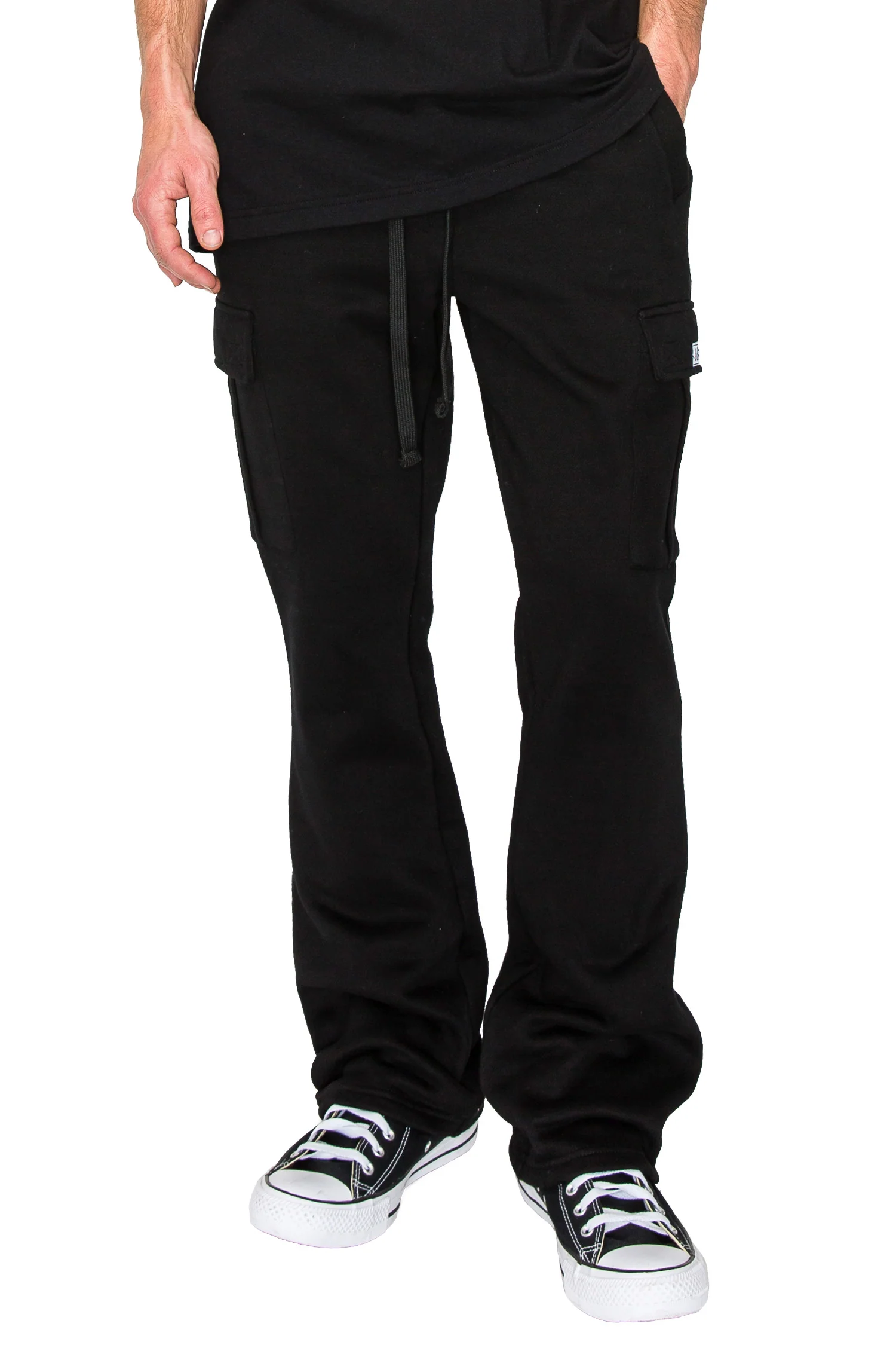Men's Essential Flared Cargo Fleece Sweat Pants - Image 7