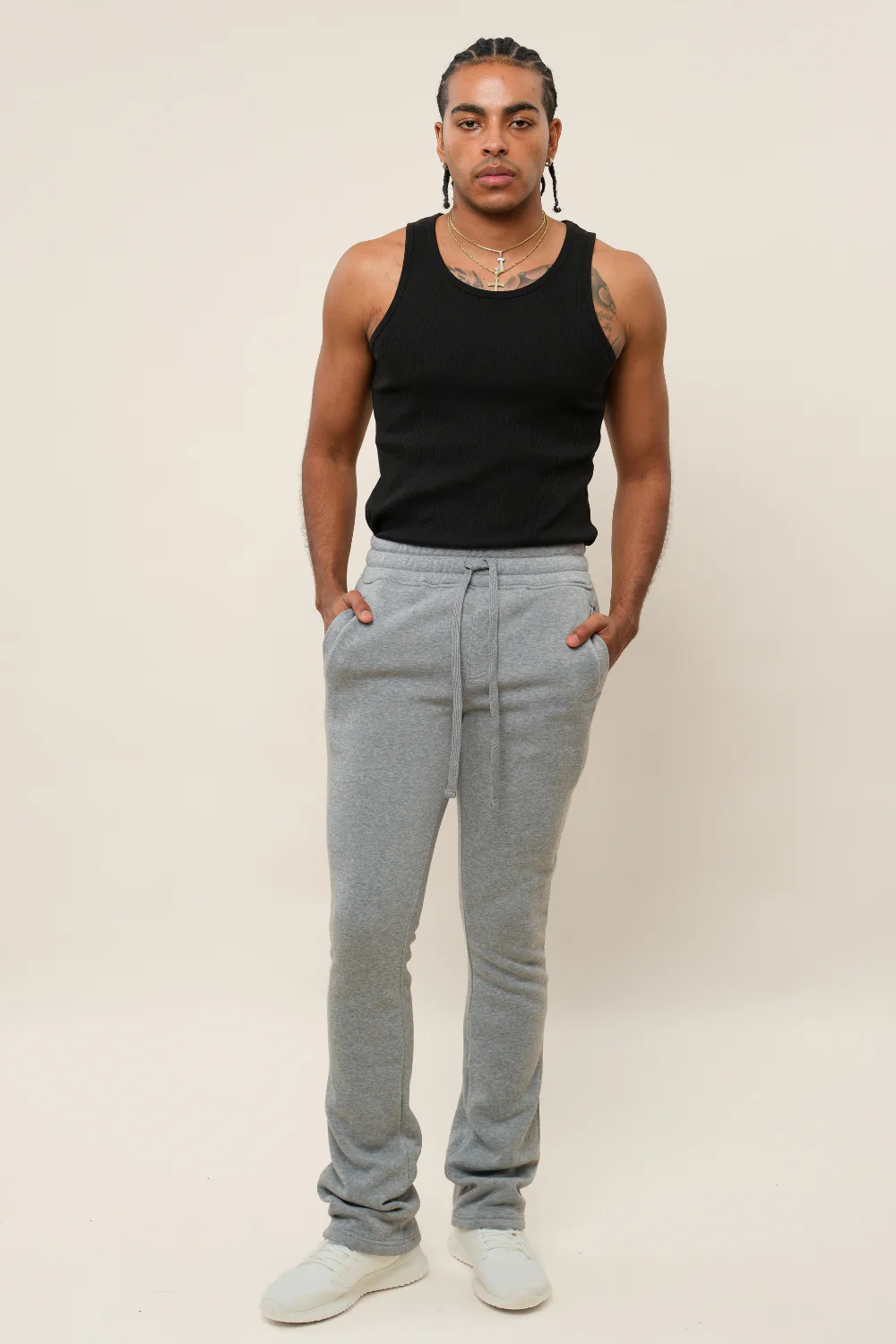 Flared Stacked Fleece Sweat Pants - Image 21