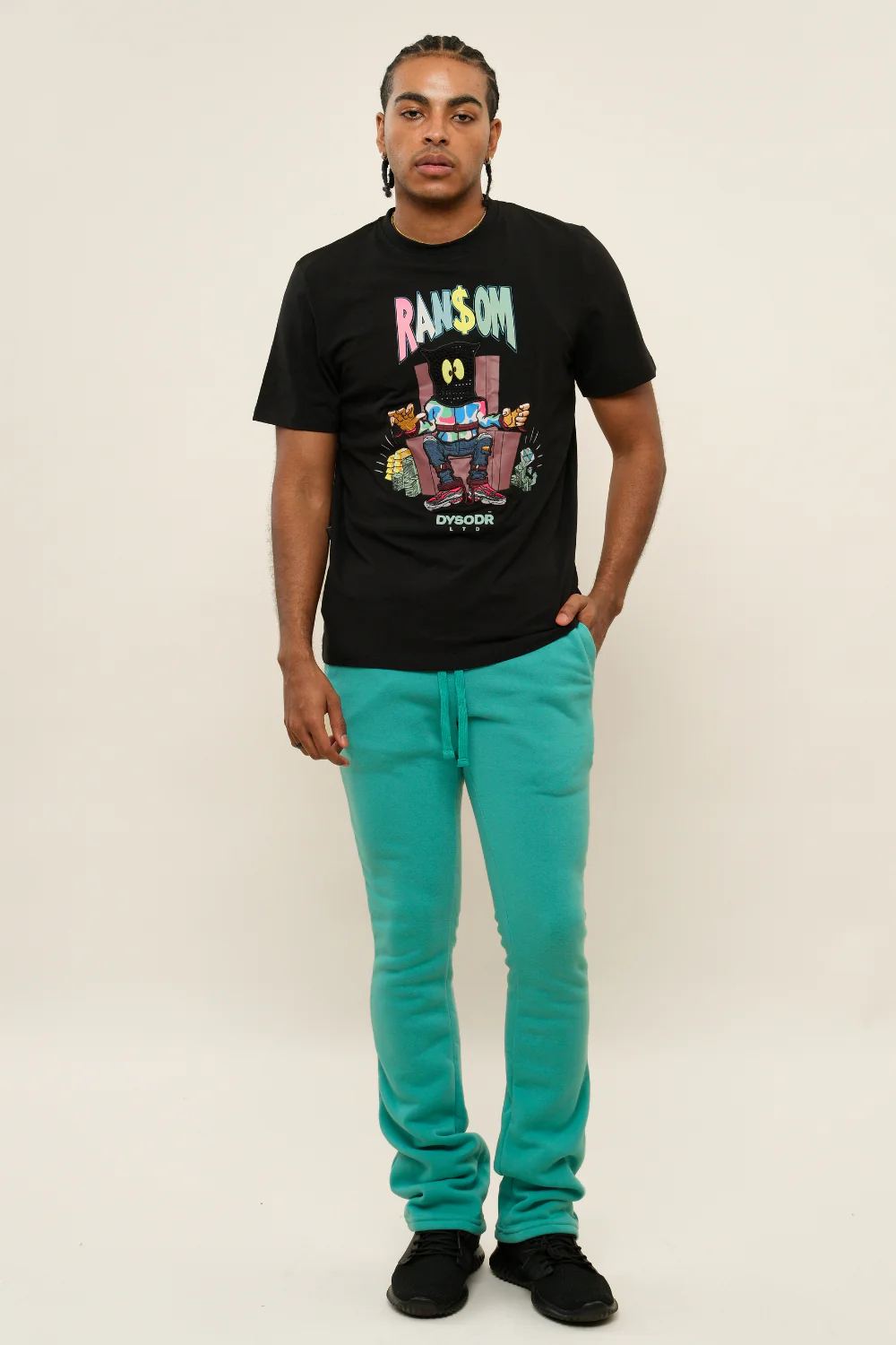 Flared Stacked Fleece Sweat Pants - Image 27
